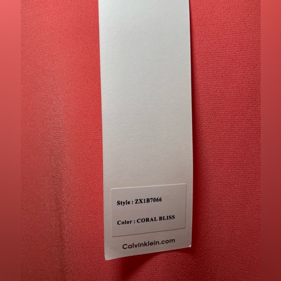 Calvin Klein coral with chiffon flare short sleeves blouse sz 1X - Picture 5 of 8